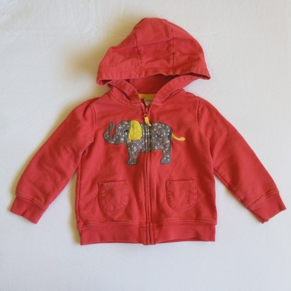 carter's floral elephant zip-up hoodie sweatshirt 18 months baby girl - Picture 1 of 8